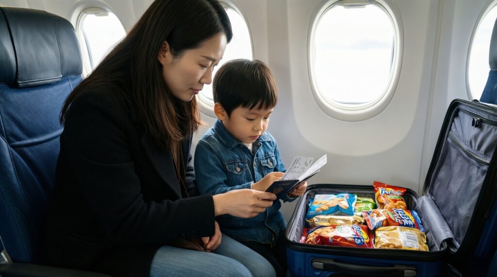 Путешествия с детьми: как организовать комфортный перелёт и отдых - иллюстрация
