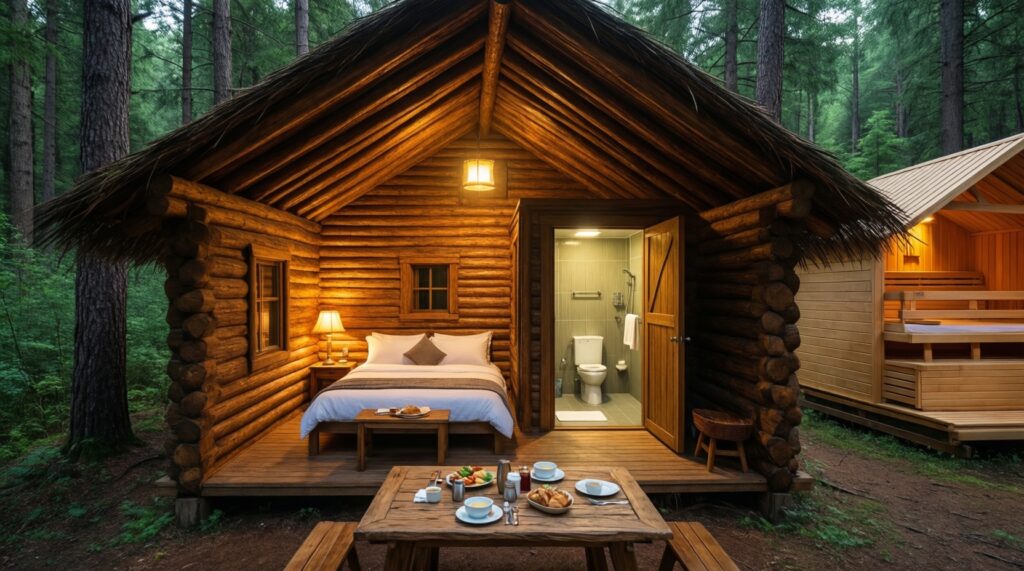 Ночёвки вне отелей: кемпинги, глэмпинги, каучсерфинг - плюсы и минусы - иллюстрация