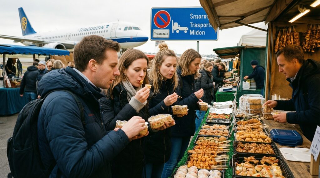 Еда как маршрут: гастрономические путешествия по регионам и рынкам - иллюстрация